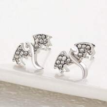 European And American Ins Style Fashionable Flying Dragon Ear Buckle Women's Earrings With Diamond Studded Dragon Ear Studs Punk Personality Earrings For Women - 11831 - 查看 6