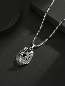 1pc Vintage Wing Pendant Necklace, Fashionable & Unique, Suitable For Men's Daily Wear And Gift