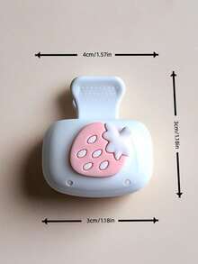 1/2pcs Cute Toothbrush Holder Travel Case, Strawberry Design Toothbrush Storage Container With Lid, Pink & White Portable Toothbrush Cover Box,Travel Toothbrush Storage Box, Portable Toothbrush Head Protection Clip - Multicolor - View 11