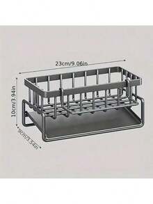 1个多功能水槽沥水架，洗洁精海绵架，厨房收纳架，升级碳钢水槽置物架，可放置湿巾和抹布 - 彩色 - 查看 11