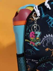 2个创意卡通67亚克力钥匙扣，趣味67游戏手柄和滴落冰淇淋造型钥匙圈，可爱包包挂饰，适用于背包、钱包和钥匙 - 彩色 - 查看 2