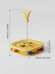 1个迷宫猫玩具，互动猫玩具，游戏板，益智宠物玩具，带铃铛，可自娱自乐，适合所有猫咪 - 彩色 - 查看 3
