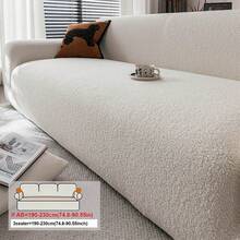 1件泰迪熊绒毛沙发套，防滑耐用，宠物友好，不易褪色，用途广泛，防刮擦，高弹力，多种颜色可选，时尚舒适，可机洗，可重复使用，四季皆宜。 - 米色 - 查看 10
