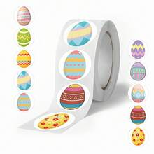 500PCS Easter Egg Cartoon Roll Stickers DIY Guitar Refrigerator Phone Laptop Water Cup Skateboard Planner Supplies Decals - Multicolor - View 6