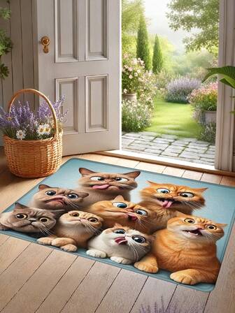 1ชิ้น พรมเช็ดเท้าลาย "Life Is Better With Dog" เหมาะสำหรับใช้ในร่มและกลางแจ้งในฤดูใบไม้ผลิ/ฤดูร้อน, ซักเครื่องได้, กันลื่น, พรมปูพื้นใยสังเคราะห์โพลีเอสเตอร์, เหมาะสำหรับห้องนั่งเล่น, ห้องนอน, ห้องครัว, ห้องน้ำ, ทางเข้า, งานปาร์ตี้, วันหยุด, ของขวัญ - พรม, พรมเช็ดเท้า, พรมห้องครัว, พรมพื้นที่, พรมขนาดเล็ก, เสื่อ, พรมปูพื้นห้องน้ำ, พรมตกแต่ง, ของตกแต่งบ้าน