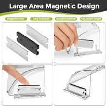 Magnetic Air And Hear Deflectors 9"-15.5" Adjustable Vent Deflector For Sidewall Ceiling Registers And Floor Vents 2 Pack - 2 Pack(more Transparent) - View 4