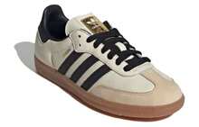 adidas originals SAMBA OG 柔軟鞋面 輕鬆腳感 低筒 板鞋 男女同款 黑白灰 - 米色 - 查看 3