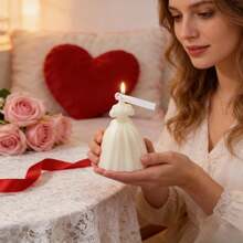 3D立体优雅婚纱造型硅胶树脂模具 - DIY树脂/蜡烛工艺工具，适用于情人节、结婚纪念日、圣诞节和新年浪漫家居装饰及精致手工礼品 - 抹胸婚紗模具 - 查看 3