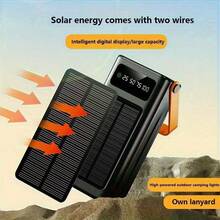 29800mAh/50000mAh 4USB Ultra Large Power Bank. With Built-In Cables, LED Light, Portable, Fast Charging, Emergency Power Bank For Outdoor Travel - US B Type Plug(110-127V) - View 11