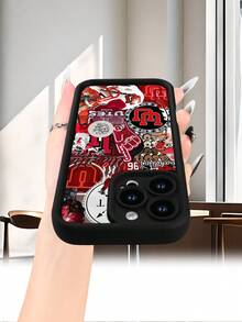 Selected Fashionable Utah University Ute Team Pattern Printed Products, Complete Set Of Mixed Color Phone Cases, Applicable Models I7PROMAX/I7 AR/15ProMaX/16PROMAX/GalaxyS22/23/S24/S23Plus/S24-Utra It Is A Daily Commuting Essential, Suitable As A Mother's Day Gift, Independence Day Gift, Valentine's Day Gift, Or Birthday Gift For Family And Friends - 黑色 - 查看 7