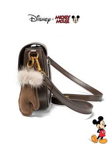 Disney Bolso cuadrado pequeño de alta gama con estilo retro de Mickey Mouse para mujer - Bolso de nicho de lujo para ir al trabajo, de hombro y cruzado - Multicolor - Ver 6