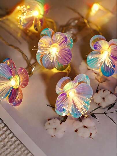 9.8英尺20颗LED人造花环灯串，电池供电，适用于婚礼、生日派对、房间、花园、礼品、复活节装饰