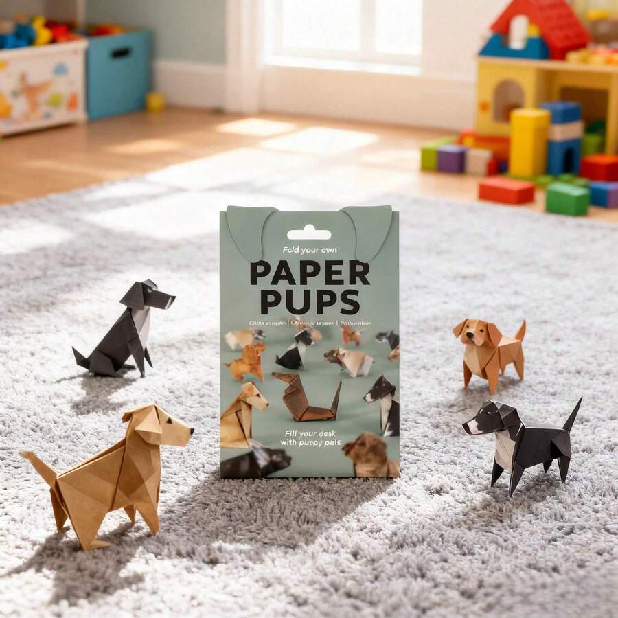 50pcs 3D Animal Origami Kit - Cats & Dogs Paper Art Set, STEAM Educational Toy, Creative DIY Art Craft Suitable For Preschool & Kindergarten Gifts - Multicolor - View 1