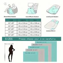 1pc 300gsm Bohemian Style Reversible Thick Fleece Multifunctional Blanket, Travel/Car/Nap Throw (Pillow And Pillowcase Not Included) - Bohemia - View 4