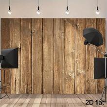 Retro Wooden Wall Background Fabric – Polyester Fiber Photography & Party Decor Fabric – No Electricity Required – Available In Multiple Sizes, Perfect For Festival Party Decor Banners, Suitable For Various Scenarios And Sizes. - Multicolor - View 2