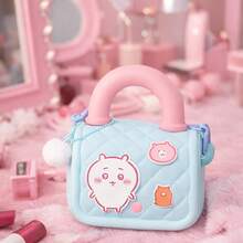 系列包包 单肩包 可爱旅行斜挎包 女士包包 纯色钱包 可爱小物件收纳包 轻便防污手提包 - 藍色 - 查看 4