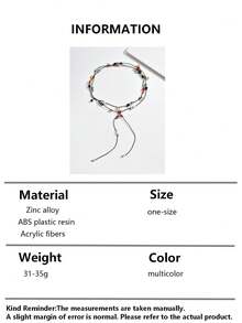 1件波西米亚风仿珍珠金链DIY手工流苏巴洛克仿珍珠吊坠项链，多风格百搭女士长项链，也可作手链、腰链、身体链佩戴