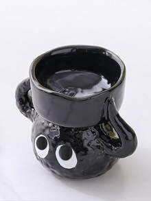 1pc Miyazaki Soot Ashtray, Suitable For Home Living Room Coffee Table, Office Creative Candle Holder, Also Suitable For Desktop Decoration - Black - View 14