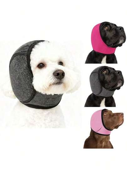 1pc Dog Ear Muffs - Noise Cancelling Shock Absorbing Pet Ear Protectors, Soft Breathable Memory Foam, Comfortable & Secure Fit For Puppies & Adult Dogs, Suitable For Thunderstorms, Vet Visits, Swimming & More - Easy To Use & Durable Dog Ear Covers For Small, Medium & Large Breeds, Help Relieve Stress & Anxiety, Also For Fireworks, Travel & Construction Site Noise, Dog Ear Accessories (Default Color: Grey)