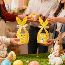 24pcs/12pcs/4pcs Bunny Gift Box, Cute Rabbit & Egg Design Paper Box, Suitable For Easter Party, Theme Birthday, Egg Hunt, Easter Party Favors, Baby Shower, Back To School, Graduation Party - Multicolor - View 2