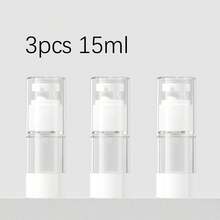 3pcs 15ml 30ml 50ml Clear Airless Pump Bottles | Refillable Travel Makeup Dispenser - Clear - View 9
