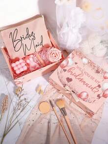 10pcs Bridesmaid Proposal Gift Box With Ribbons, Size 7.87 X 10.6 Inches, Theme "Will You Be My Maid Of Honor?", Suitable For Weddings, Bridal Showers, Birthday Parties And Other Occasions - Multicolor - View 3