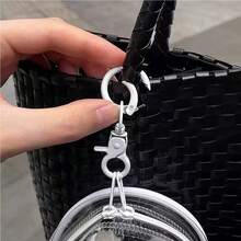 1个手提/收纳袋，适用于毛绒玩具、PVC化妆包、透明大容量收纳袋，可存放充电器、数据线、耳机、圣诞节用品、圣诞礼物包装袋（不含玩具） - 彩色 - 查看 4