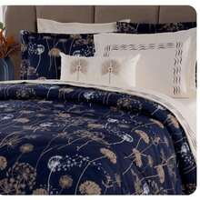 King Size Vienna Comforter Set + 9-Piece Percale 180 Thread Count Sheet Set - 藏蓝色 - 查看 5