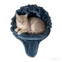 多层猫树塔带吊床，节省空间的猫咪收纳袋，坚固的猫咪站立和攀爬架，现代简约室内猫家具，适合小空间、公寓、宿舍 - 多层平台，猫抓柱（注意：这是现有猫树用户的替换吊床，并非完整的猫树套装）