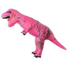 1pc Adult Inflatable Tyrannosaurus Rex Costume, Unisex Inflatable Costume - Full Body Themed Fancy Dress, Suitable For Halloween, Carnival, Christmas And Various Event Parties - Rose-red Tyrannosaurus Rex - View 5