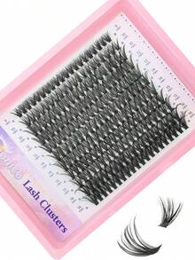 Queenice 11 Rows 5D Fluffy D Curl 40D Thick False Mink Eyelashes Mix 9-16MM Length, 3D Effect Individual Cluster Eyelashes For DIY Eyelash Extensionlash Clusters,Eyelash Clusters,Individual Eyelashes,Lashes,Fake Lashes