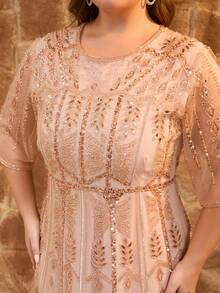 JINLICX Elegant Beaded Couture Gown Graceful Choice For Weddings Party Evening Gown Spring And Summer - Champagne - View 6