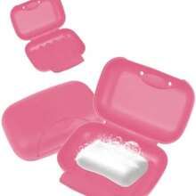 BEE VIBES 2 Jaboneras de Viaje - Set de Caja Jabonera Sellada a Prueba de Fugas, Porta Jabn Porttil y Duradero, Soap Cover para Bao, Ducha, Maleta de Gym o Equipaje, Oficina (Rosa) - rosa - Ver 2