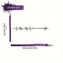 1pc Performance Heartbeat Car Vinyl Sticker - Durable PVC Sticker For Vehicle Exterior, Self-Adhesive, Smooth Surface, Geometric Design For Car Windows, Bumpers And Hoods, Enhances Car Styling Appearance - 1pcs - View 2