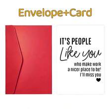 1PC Miss You Greeting Card With Envelope, Paper Farewell Appreciation Note For Colleague, Coworker, Friend - Universal 'I'll Miss You' Card For Any Occasion - Multicolor - View 3