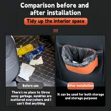 1 Set Car Trash Can, Cup Holder, Seat Back Storage Bag, Storage Box, Umbrella Rack, Car Interior Organizer Accessories - A - View 7