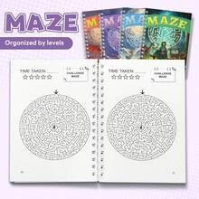Páginas de laberinto lógico para niños | 4 opciones de edad (3-6 / 6-9 / 9-12 / 12+) | Rutas de decisión, callejones sin salida y rompecabezas de búsqueda de ruta de objetivo - Juego de laberinto - Ver 4