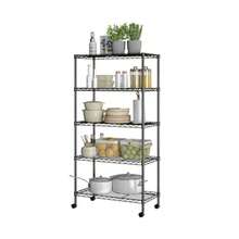 Seville Classics Solid Steel Wire Shelving Storage Unit Adjustable Shelves Organizer Rack for Home Kitchen Office Garage Bedroom Closet Black 5-Tier 30" W x 14" D New Model - 5 niveles 30 W x 14 D NUEVO MODELO - Ver 8