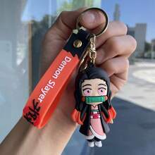 Mattel 1pc, 6 Different Demon Slayer Anime Keychain, Car Key Chain, Backpack Pendant, Plush Toy, Small Gift - Multicolor - View 12