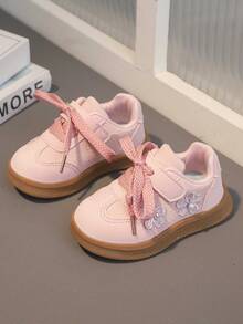 女童休闲运动鞋，公主风软底幼儿鞋，春秋季 - 粉色 - 查看 2