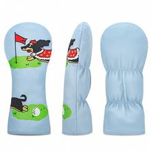 Cute Little Dog Green Design Style Golf Club Head Cover, Suitable For Driver, Fairway Wood, Hybrid - Club Head Cover, For Male And Female Outdoor Enthusiasts, Is A Worthy Of Having A Golf Club Protector. - Multicolor - View 3