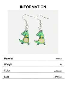 1 par de pendientes colgantes de acrílico con diseño de animales adorables como accesorios de joyería para mujeres, escolares y cosplay - animal - Ver 17