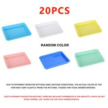 10pcs New Plastic Art Trays, 5 Color Sensory Activity Trays, Sand Tray, Handcraft Sorting Trays, DIY Painting & Beading Trays, Home Decor, Size: 9.64 * 7.28 * 0.9 Inches, Multi-Purpose Craft Sorting Trays, Plastic Material, Ideal For Painting, Beading, DIY Projects And Classroom Use - Multicolor - View 17
