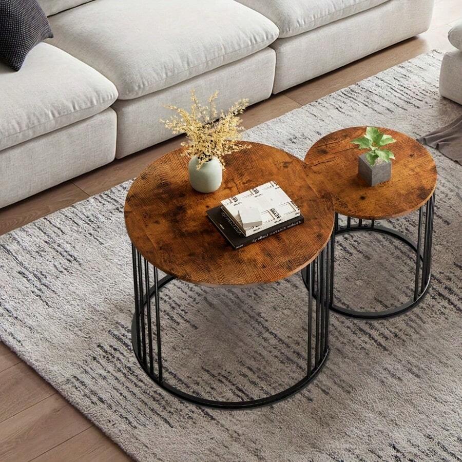 Nesting Tables - Brown - View 1