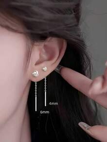 1对吉祥结流苏耳环，个性耳环，高端质感，适合日常佩戴 - 小號4mm - 查看 8