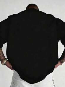 Men's Graphic 100% Cotton T-Shirt, Hell Star Letter Skull Print, Y2K Style, Soft And Comfortable, Short Sleeve Round Neck, Daily Wear, All-Season Wear - màu đen - Xem 2