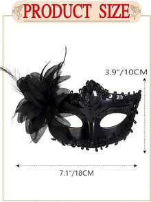1 chiếc mặt nạ Venice màu đen ren hoa trang trí dành cho nữ, mặt nạ hóa trang thời trang và thanh lịch, tạo thêm vẻ bí ẩn và quyến rũ cho những dịp đặc biệt, phù hợp cho Ngày Valentine, lễ hội Carnival, dạ hội hóa trang. - Nhiều màu - Xem 4