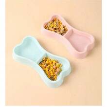 Bone Shaped Stainless Steel Pet Bowls - Non-Slip Base, Stackable Design - 100ml - View 4