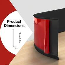 自粘式踢脚线，3.93 英寸橡胶踢脚线乙烯基墙面踢脚线，柔性踢脚线装饰条，粘性踢脚线装饰条橡胶弧形踢脚线（3.28 英尺，白色） - 彩色 - 查看 7