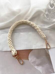 Handmade Nylon Rope Woven Bag Strap Travel Essentials - Beige - View 3